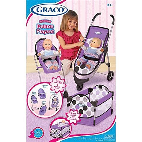Graco Just Like Mom Deluxe Purple Playset Baby Doll Accessories