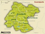 Mapa de Guanajuato - Mapa Físico, Geográfico, Político, turístico y ...