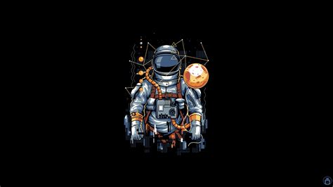 Astronaut Black Background