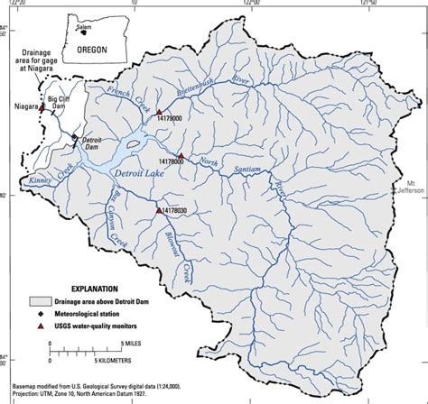 North Santiam River Map