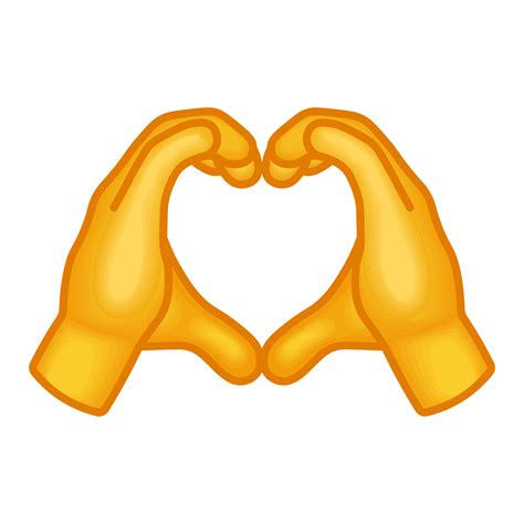 Two Hands Forming A Heart Shape Large Size Of Yellow Emoji Hand