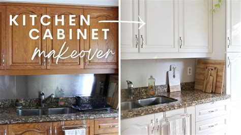 Diy Kitchen Makeover Painted Kitchen Cabinets Before And After Youtube
