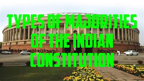 Types Of Majorities Of The Indian Constitution Youtube