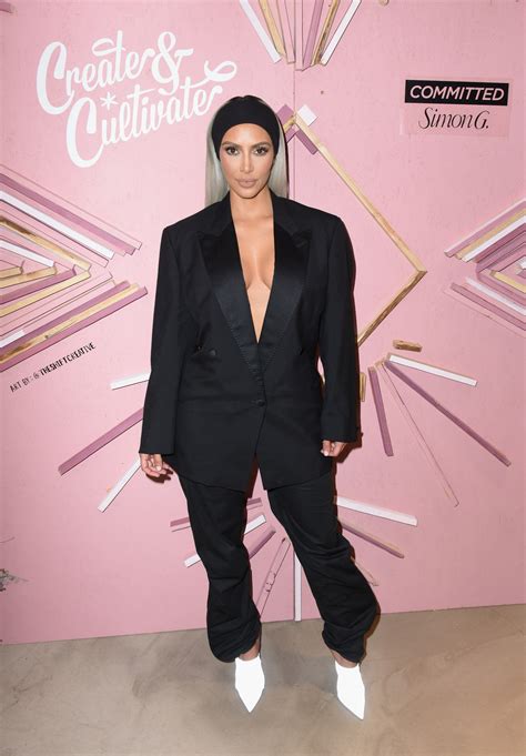 Kim Kardashian West Does Business Casual In A Low Plunging Suit Vogue