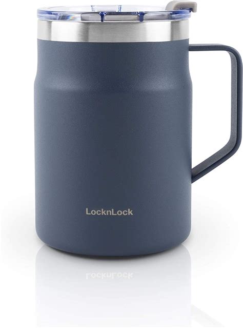 Locknlock Stainless Steel Double Wall Insulated With Handle Lid 16 Oz