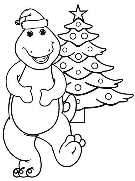 Use the christmas trees for your own crafts and christmas activities. Cartoon Dinosaur With Christmas Tree Coloring Page - Free Printable Coloring Pages for Kids