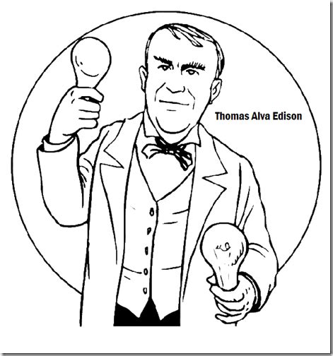 Dibujos Para Colorear De Thomas Alva Edison