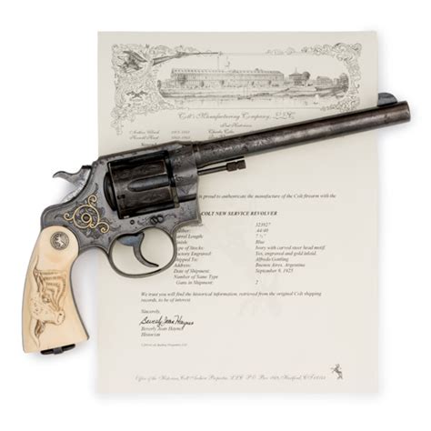 Colt Factory Engraved Gold Inlaid New Service Revolver Auctions