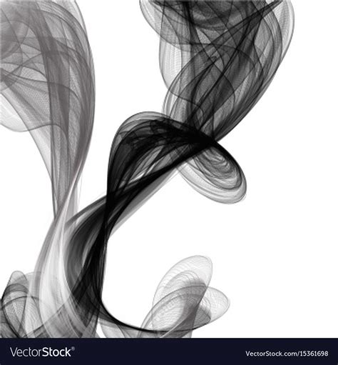 Abstract Black Smoke On White Background Vector Image