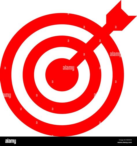 Target Sign Red Transparent With Dart Isolated Vector Illustration