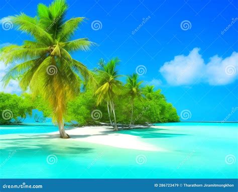 Island Oasis Escapes: Captivating Tropical Paradise Art Stock