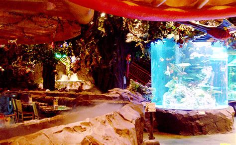 Rainforest Cafe In Mgm Grand A Large Cylindrical Fish Tank Flickr