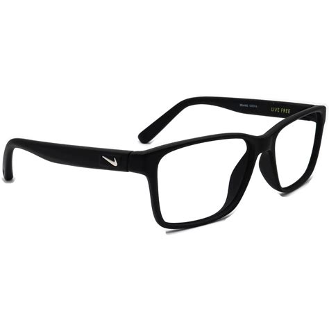 Nike Eyeglasses 7091 001 Matte Black Rectangular Frame 5416 Etsy