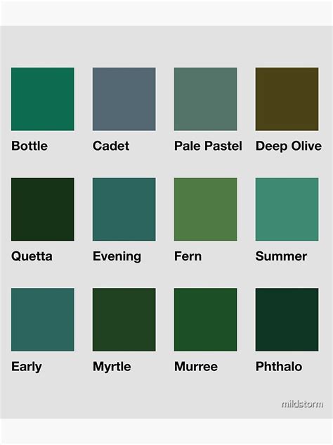 Shades Of Green Poster By Mildstorm Redbubble