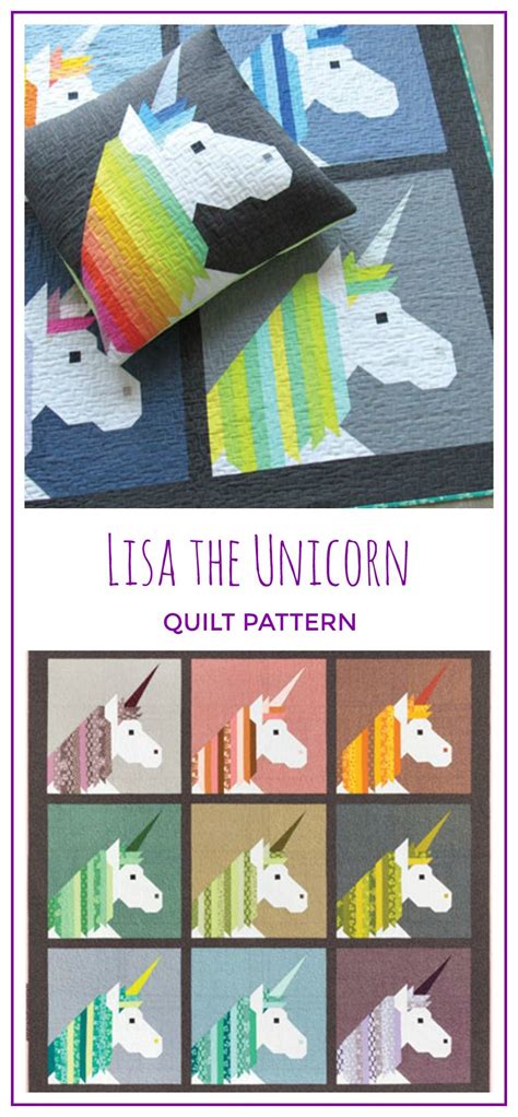 Love This Pattern Lisa The Unicorn Quilt Pattern Quilt Pattern From