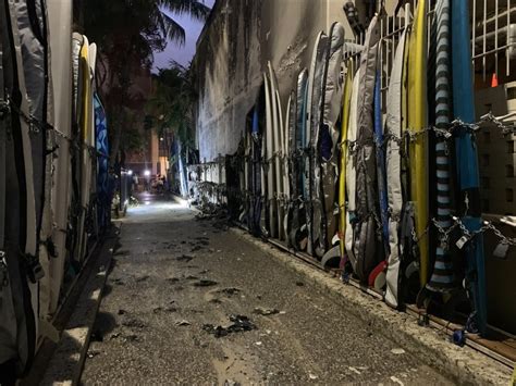 Arson Investigation Underway After Another Waikiki Surf Rack Fire