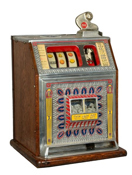 Lot Detail 5¢ Watling Blue Seal Twin Jackpot Slot Machine
