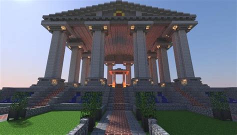 A Beautiful Grecianroman Parthenon Built By Someone Else In Minecraft