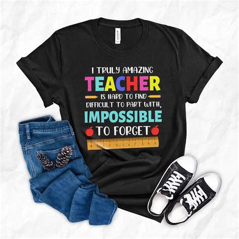 Teacher Tpersonalized I Truly Amazing Teacher Is Hard To Etsy
