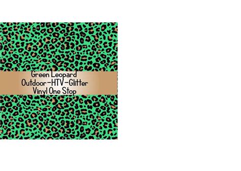 Green Cheetahleopard Print Htv Heat Transfer Vinyl Or Etsy