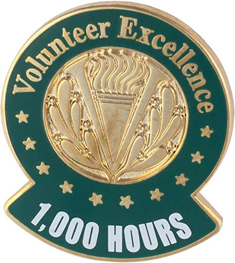 Volunteerts 1 000 Hour Milestone Lapel Pin For