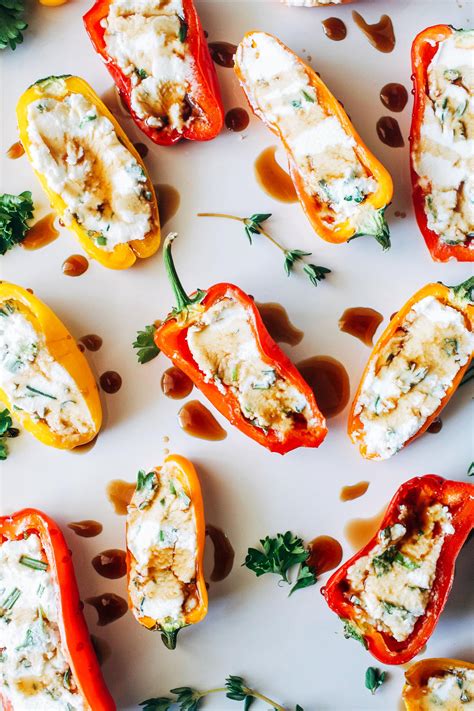 Herbed Cheese Stuffed Mini Sweet Peppers Making Thyme For Health