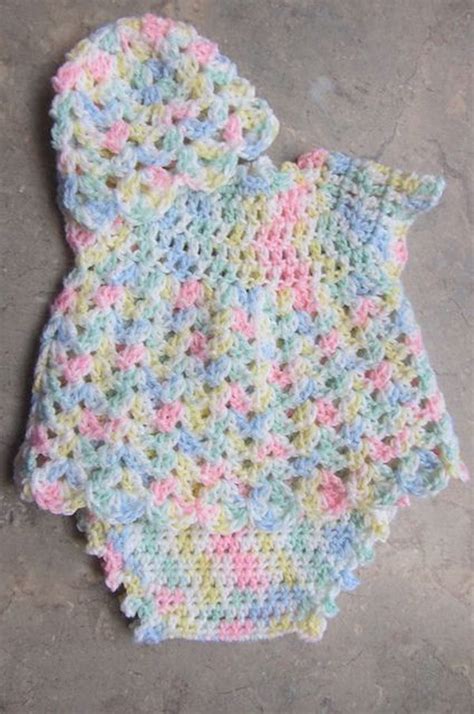 Beautiful Lotus Baby Dress Free Crochet Pattern Simple Newborn