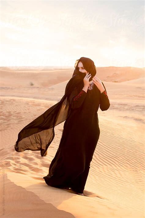 Arabian Woman In Traditional Costume Dubai Desert U A E By Hugh Sitton Arabian Women