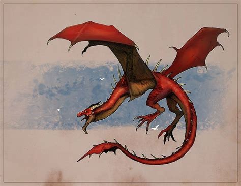Art Fire Wyvern Of The Red Waste Rdnd