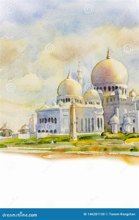 Sheikh Zayed Grand Mosque In Abu Dhabi United Arab Emirates Stock
