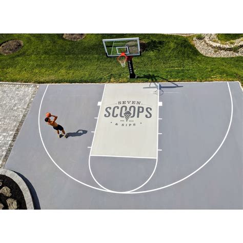 Custom Basketball Court Painting 12 Court With Logo Lines And Lane
