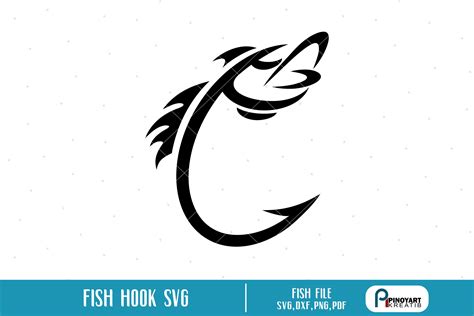 Fish Hook Svg Hook Svg Fishing Svg Fish Svg Fish Logo Svg Etsy