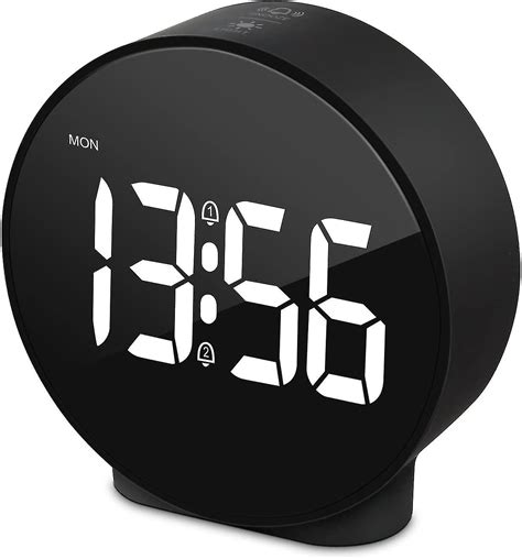 Led Digital Alarm Clock Table Clock Dimmable 1224 Dual Alarm Electric