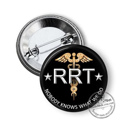 Rrt Badge Pin 15 Respiratory Therapist Pin Funny Etsy