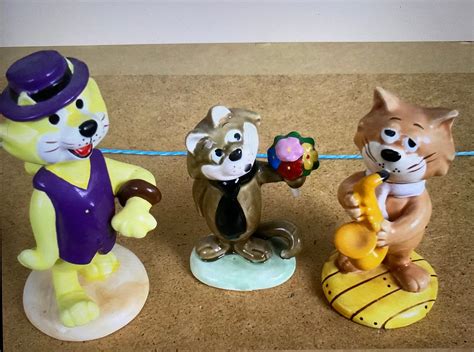 Rare Vintage Hanna Barbera Collection Of 3 Top Cat Figures 1990