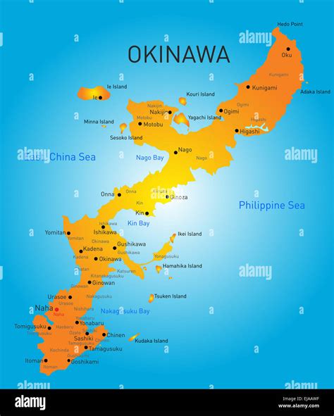 Mapa De Okinawa Fotografía De Stock Alamy