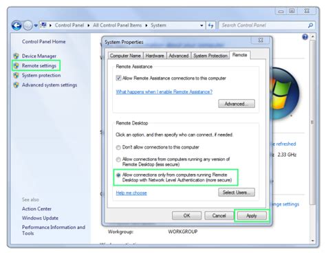Configure Windows Remote Access