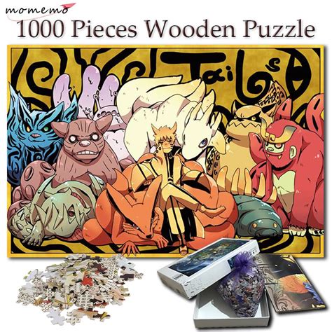 Wooden 1000 Pieces Jigsaw Puzzle Adults Wooden Puzzles Cartoon Anime