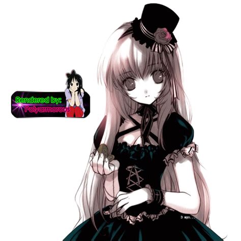 Gothic Anime Girl Render By Polyarmorous On Deviantart