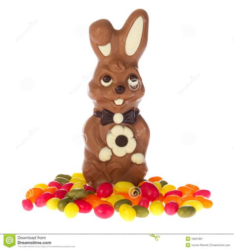 Historiker vermuten, dass der hase als symbol mit der zudem gilt der hase auch als mondtier. Ostern-Hasen Von Der Schokolade Stockbild - Bild von ...