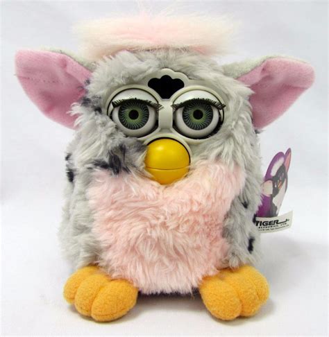 Vtg 1998 Original Furby By Tiger Electronics Pink And Grey Working W Tag