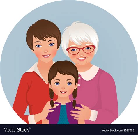 Grandmother Mother And Daughter Royalty Free Vector Image