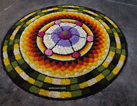 Most Beautiful Pookalam Designs For Onam Festival