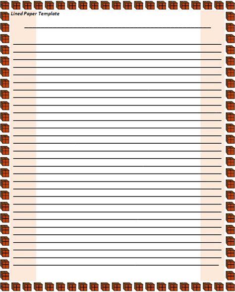 Find any type of printable graph paper you're looking for and get it for free. Lined Paper Template | Free Word Templates