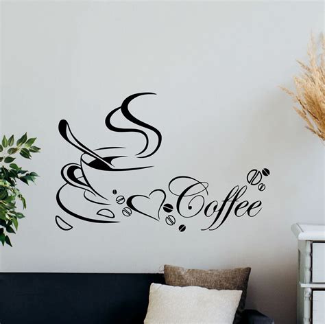 サイズ Wall Decals Coffee Vinyl Sticker Mokka Latte Machiato Cappuccino