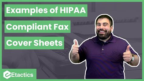 Examples Of Effective Hipaa Compliant Fax Cover Sheets Youtube
