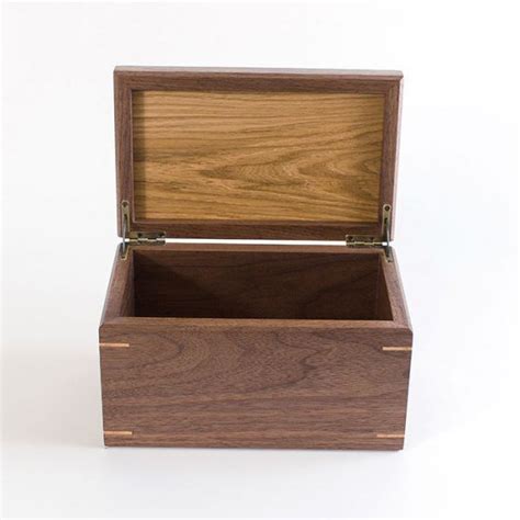 keepsake memory box personalized walnut with white oak wood mad tree woodcrafts in 2023