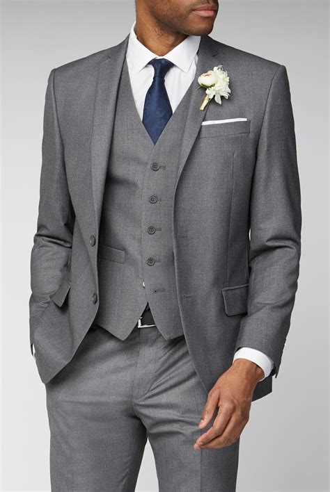 occasions grey slim fit men s wedding suit uk