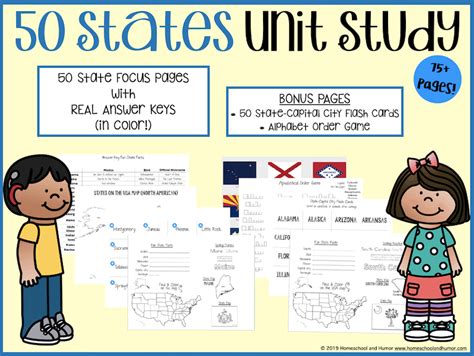 50 States Unit Study Learn All 50 States And Capitals Homeschool