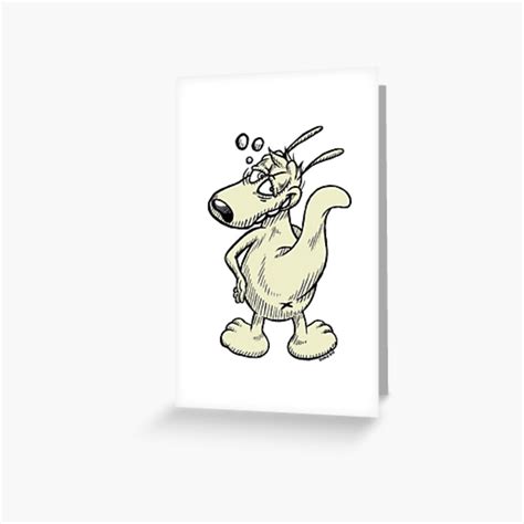 Rocko S Modern Life Parody Naked Funny Nude Greeting Card By Duke Redbubble